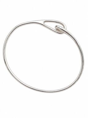 Tiffany & Co. Sterling Silver Open-Circle Bangle - Silver BOX & Pouch 💍